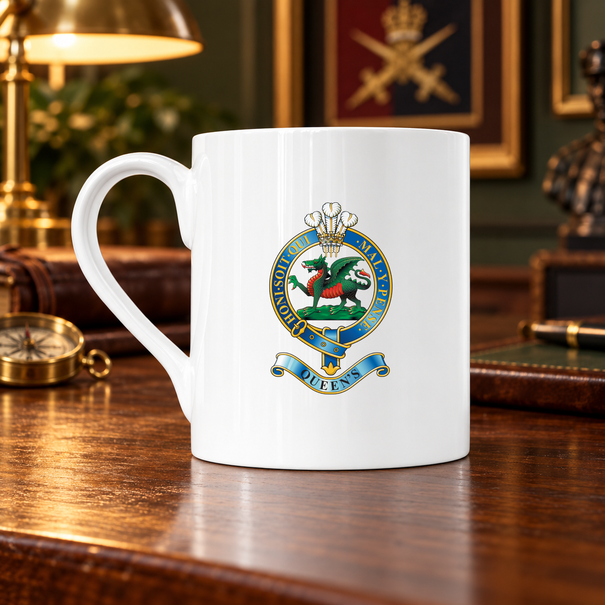 Queens Regiment - Bone China Mug | The Crafty Black Dog