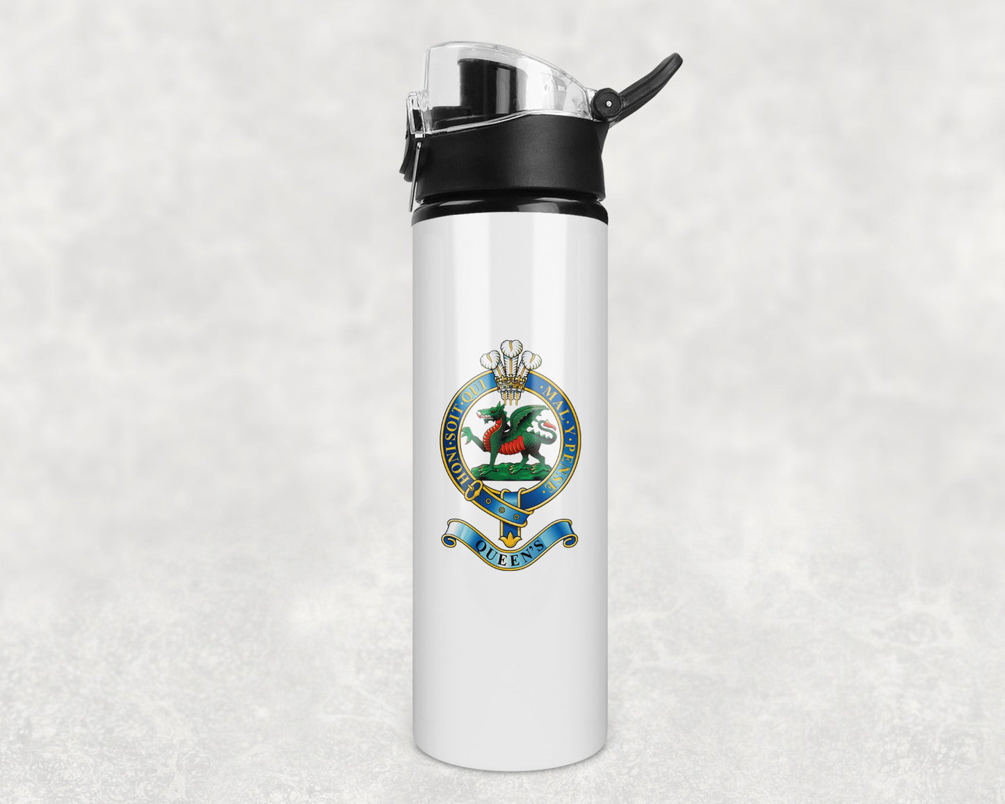 Queen's Regiment - Flip Top Water Bottle