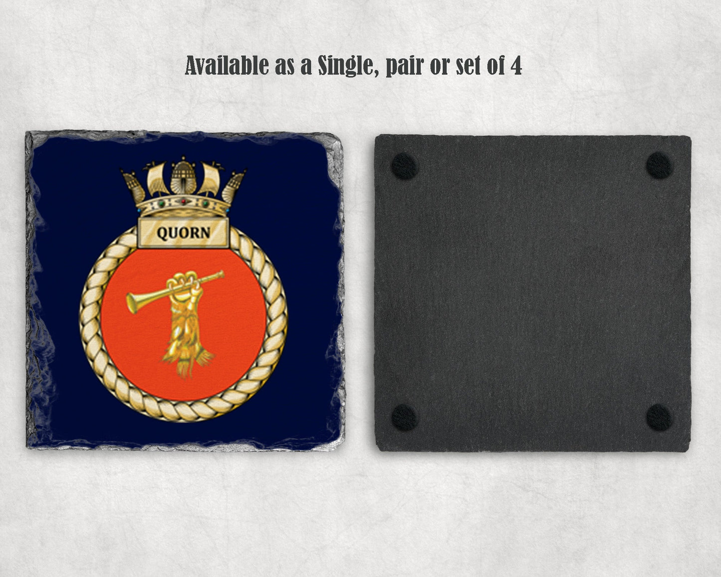 HMS Quorn - Slate Coaster