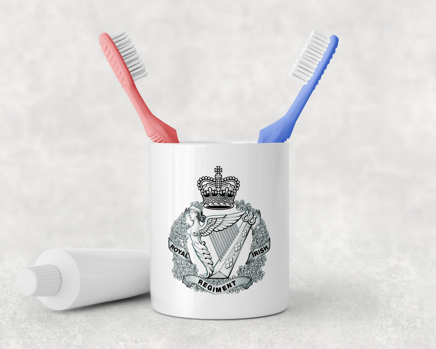 Royal Irish Regiment Crest - Toothbrush Holder and Soap Dispenser