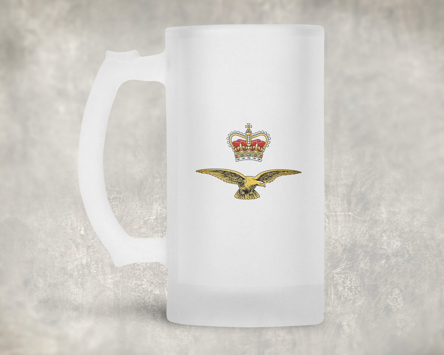 RAF Eagle & Crown - Frosted Stein