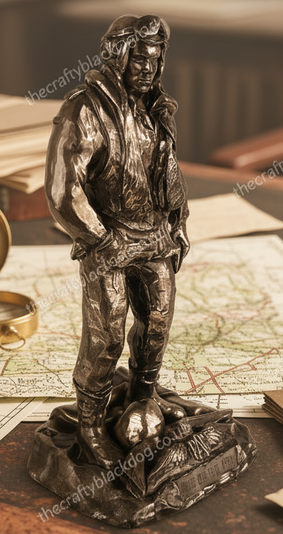 RAF WW2 Fighter Pilot Cold Cast Bronze Statue | Handmade in England