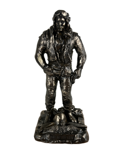 RAF WW2 Fighter Pilot Cold Cast Bronze Statue | Handmade in England