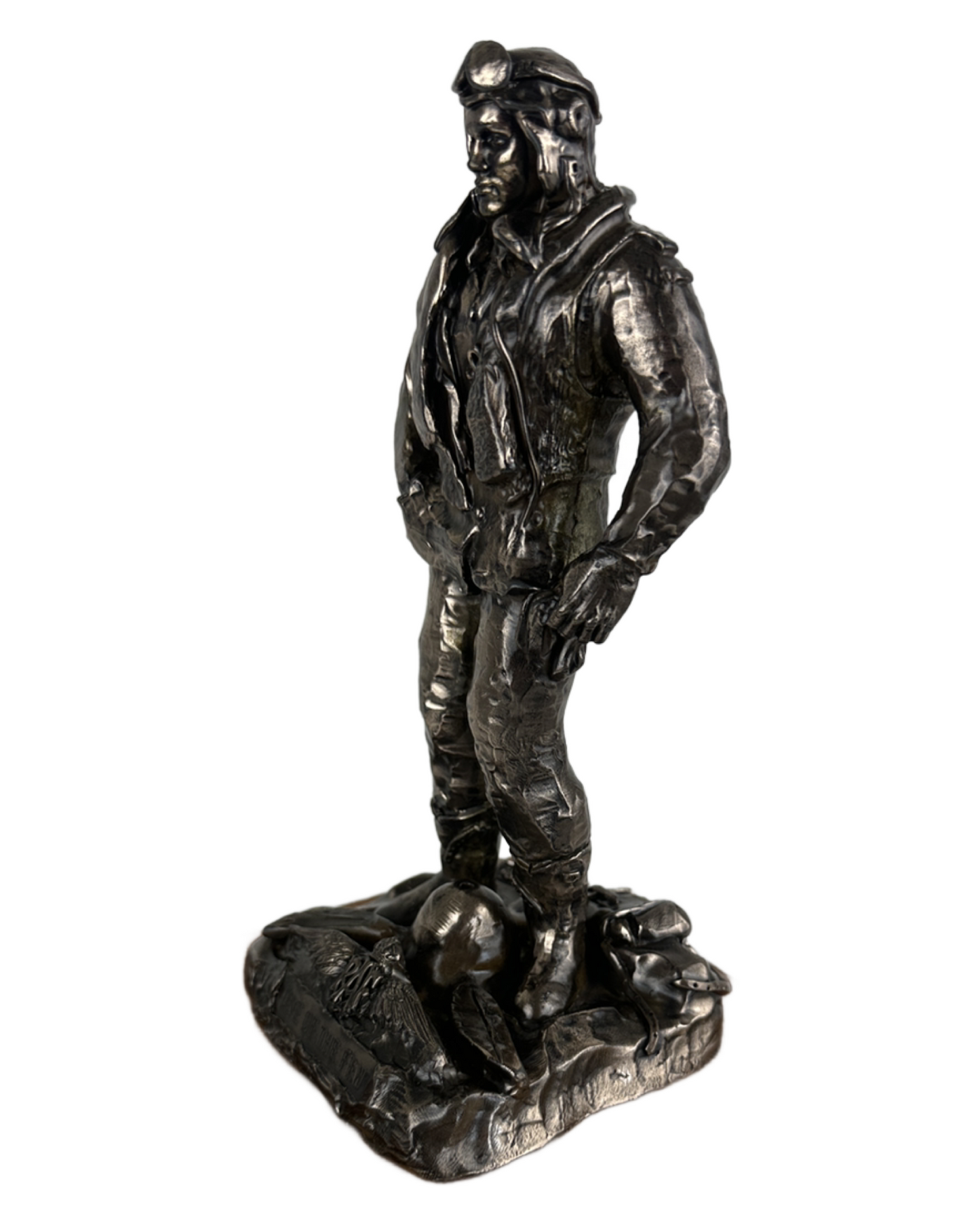 RAF WW2 Fighter Pilot Cold Cast Bronze Statue | Handmade in England