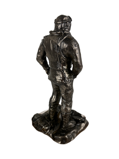 RAF WW2 Fighter Pilot Cold Cast Bronze Statue | Handmade in England