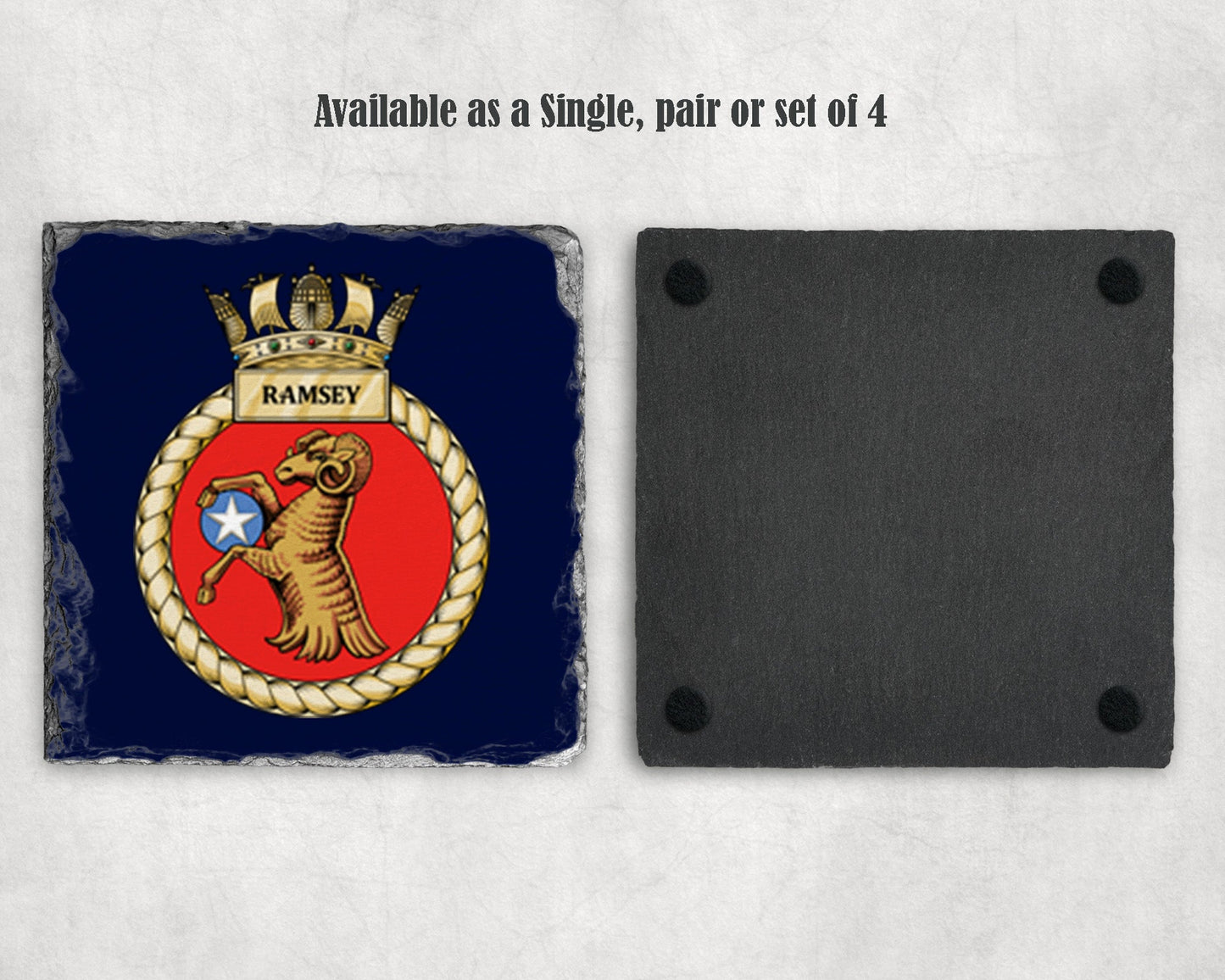 HMS Ramsey - Slate Coaster