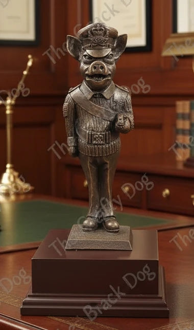 REGIMENTAL DRILL PIG Bronze Cast Figurine