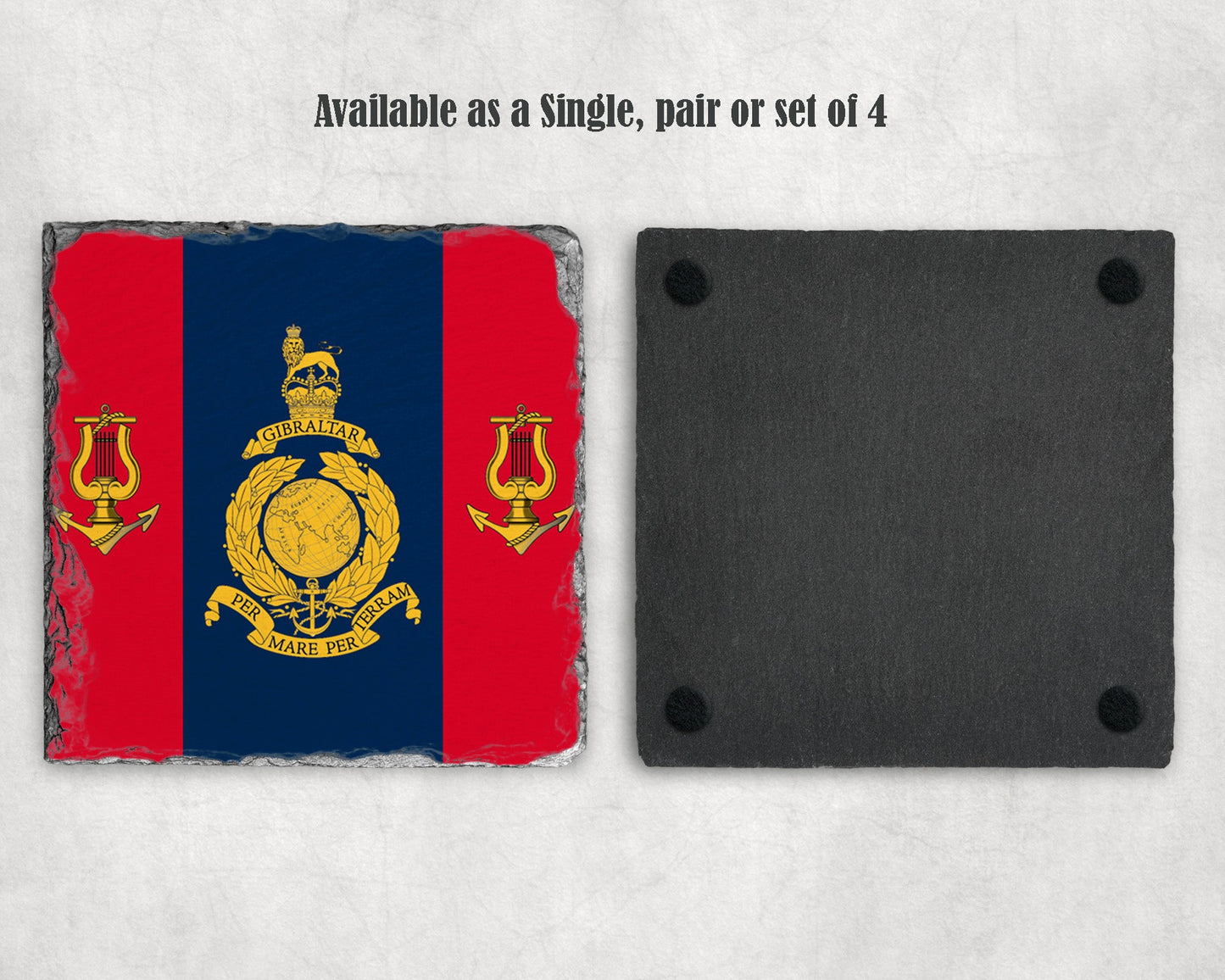 ROYAL MARINES BAND SERVICE - Slate Coaster