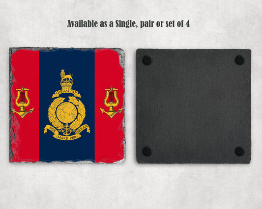 ROYAL MARINES BAND SERVICE - Slate Coaster