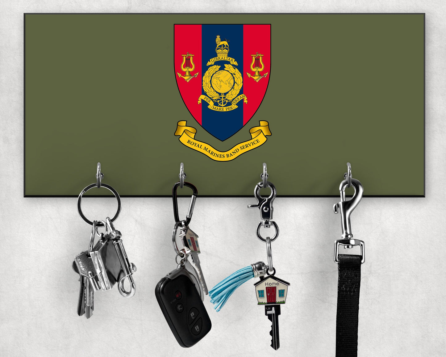 ROYAL MARINES BAND SERVICE  - Wooden Key/Beret Hook