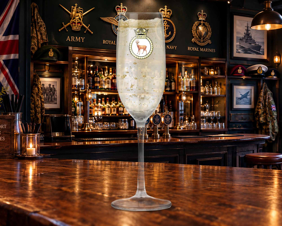 HMS Roebuck - Champagne/Prosecco Flute Glass