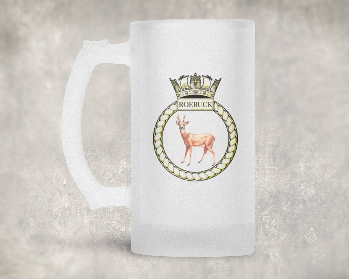 HMS Roebuck - Frosted Stein/Tankard/Beer Mug - Frosted Stein/Tankard/Beer Mug