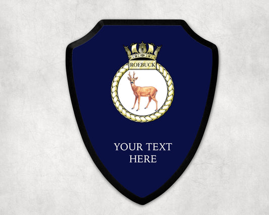 HMS Roebuck - Royal Navy Printed Wall Shield