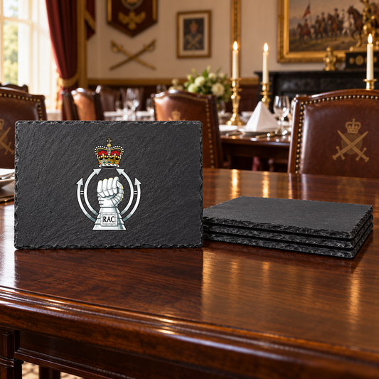 Royal Armoured Corps - Slate Placemat & Coaster Set | The Crafty Black Dog — Slate_Placemat_Set_4_Military_Dining_Smart_Object copy