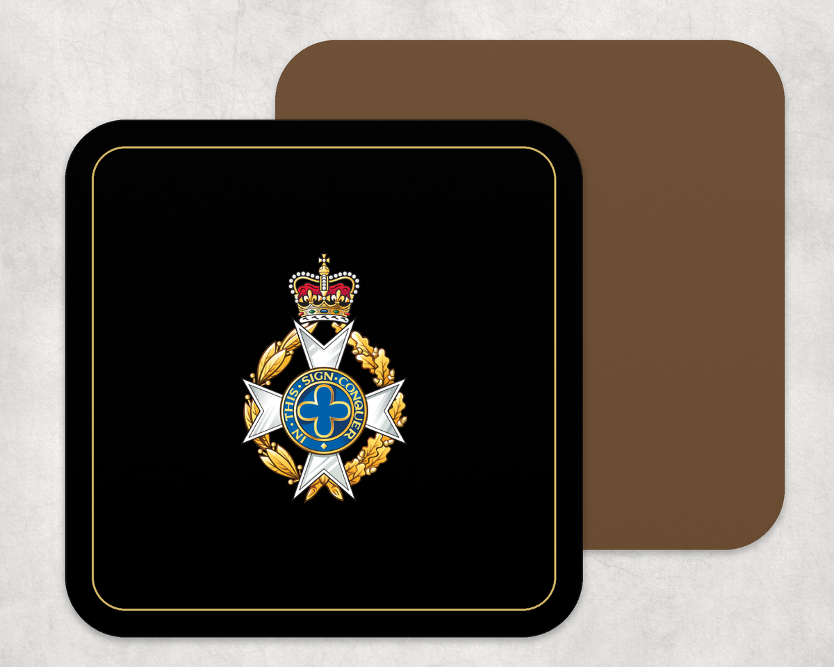 Royal Army Chaplains' Department - Christian - Placemat | The Crafty Black Dog — Black_Gold_Hardback_Coaster copy