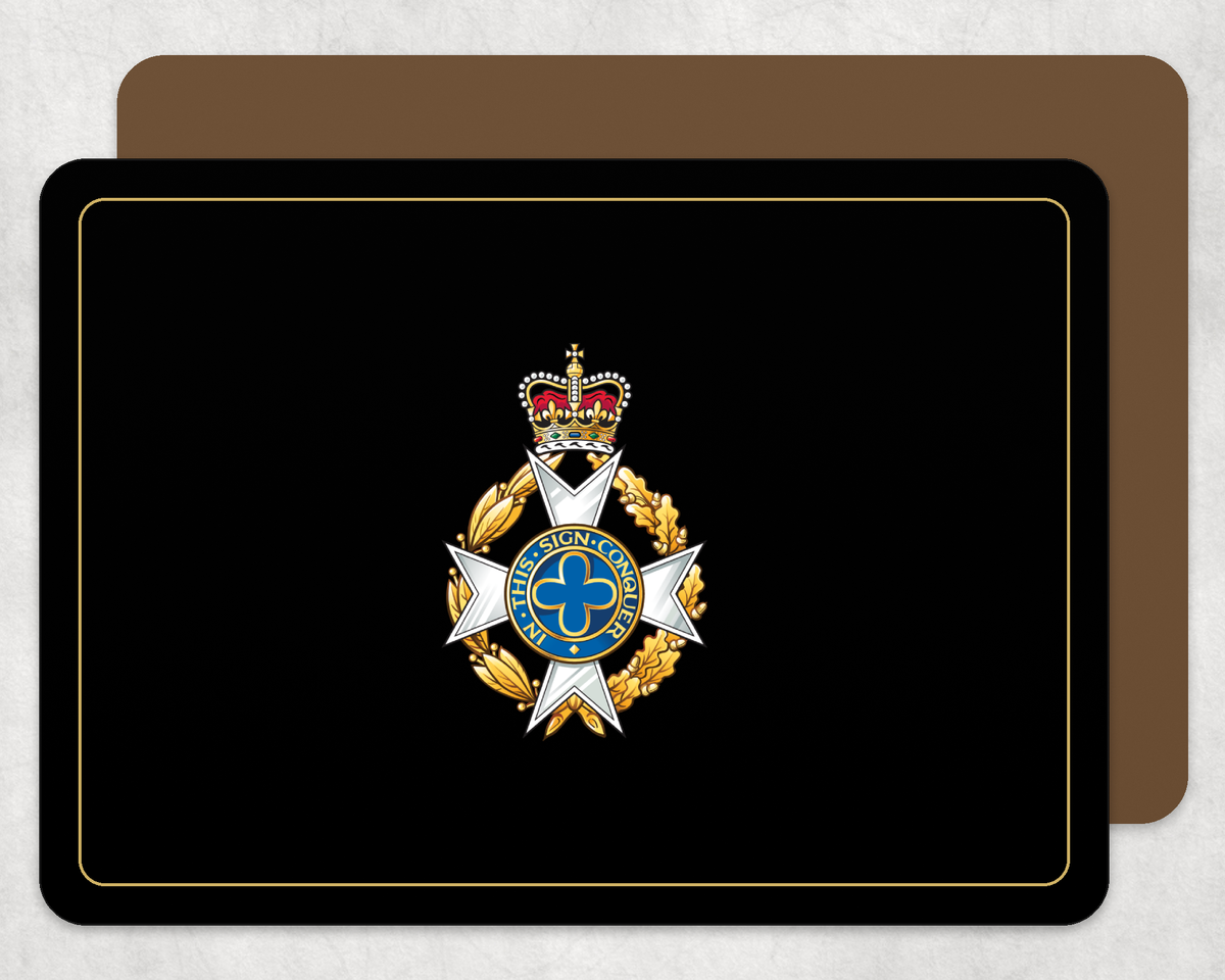 Royal Army Chaplains' Department - Christian - Placemat | The Crafty Black Dog — Black_Gold_Hardback_Placemat