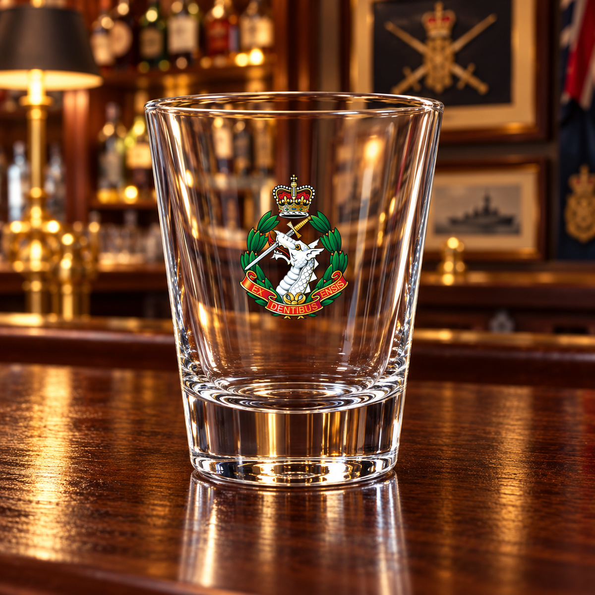 Royal Army Dental Corps - Shot Glasses | The Crafty Black Dog — Frosted_Shot_Glass_Military_Bar_Smart_Object copy
