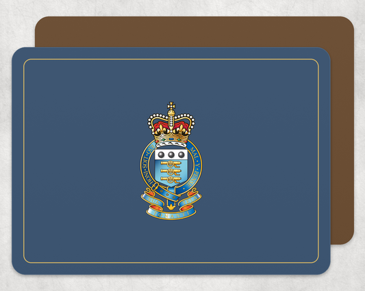 Royal Army Ordnance Corps - Placemat â€” Light_Navy_Gold_Hardback_Placemat-2 copy