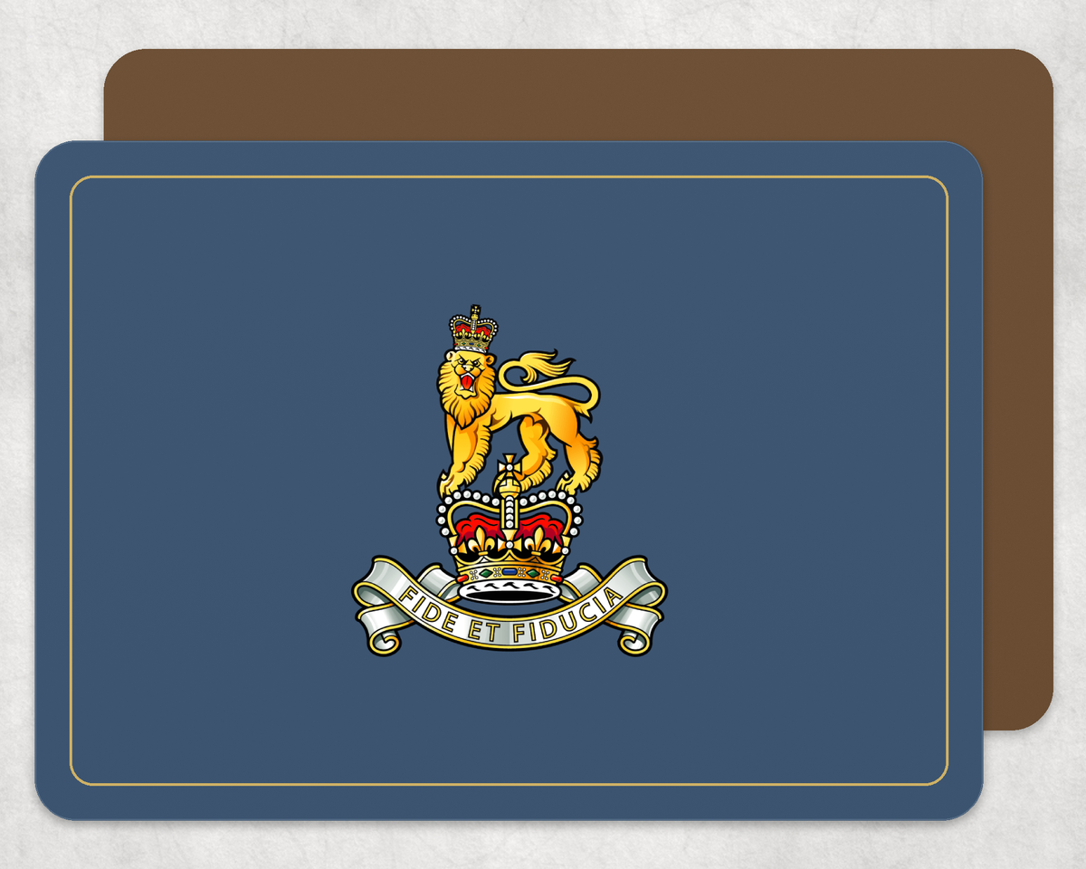 Royal Army Pay Corps - Placemat â€” Light_Navy_Gold_Hardback_Placemat-2 copy