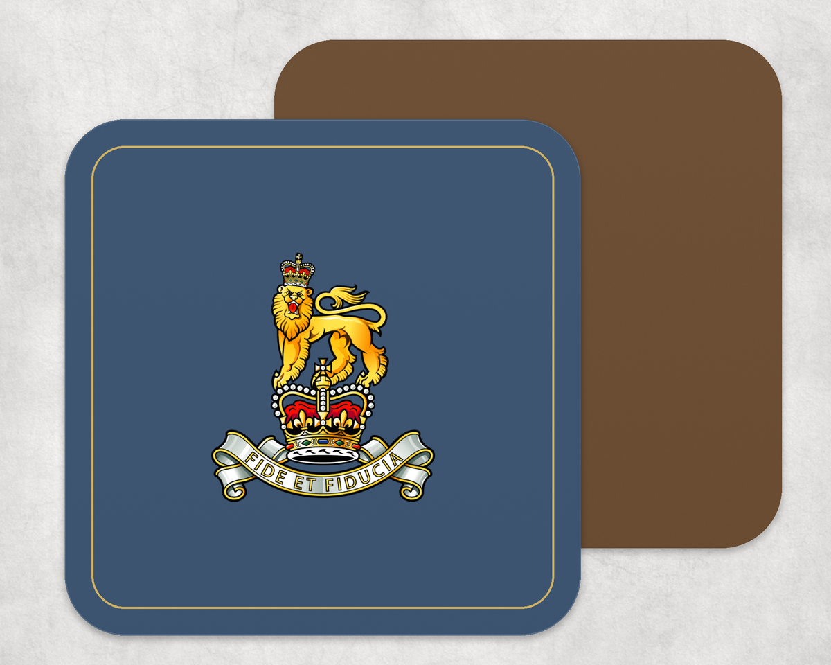 Royal Army Pay Corps - Placemat â€” Navy_Gold_Hardback_Coaster