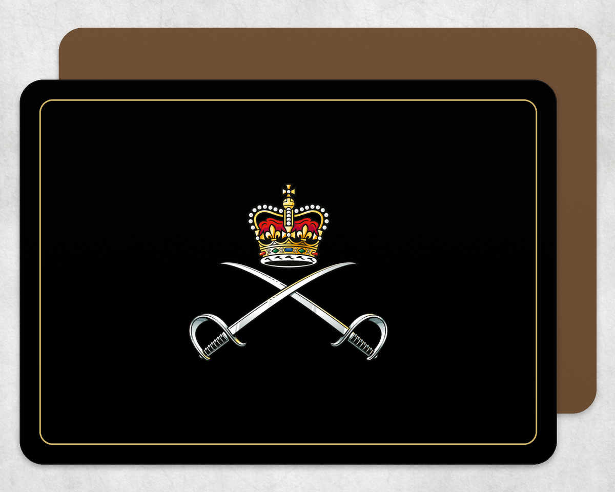 Royal Army Physical Training Corps - Placemat | The Crafty Black Dog — Black_Gold_Hardback_Placemat