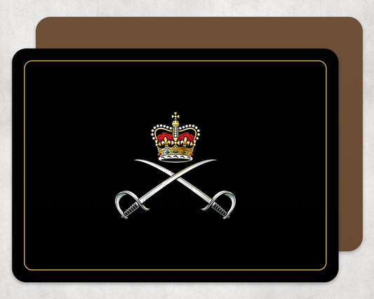 Royal Army Physical Training Corps - Placemat | The Crafty Black Dog — Black_Gold_Hardback_Placemat