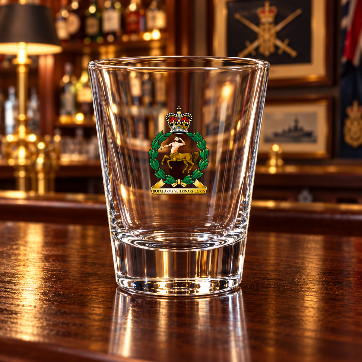 Royal Army Veterinary Corps - Shot Glasses | The Crafty Black Dog — Frosted_Shot_Glass_Military_Bar_Smart_Object copy