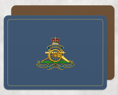 Royal Artillery - Placemat â€” Light_Navy_Gold_Hardback_Placemat-2 copy