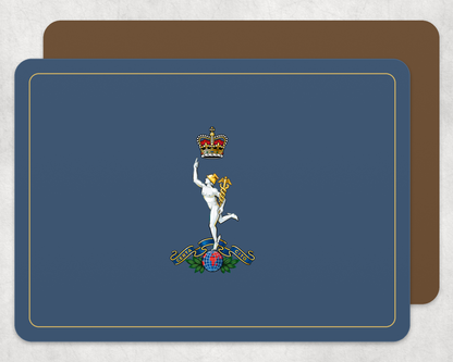 Royal Corps of Signals - Placemat â€” Light_Navy_Gold_Hardback_Placemat-2 copy