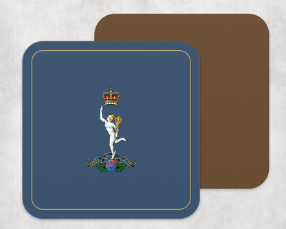 Royal Corps of Signals - Placemat â€” Navy_Gold_Hardback_Coaster