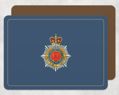 Royal Corps Transport - Placemat â€” Light_Navy_Gold_Hardback_Placemat-2 copy