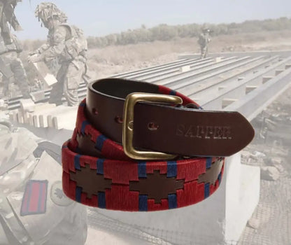 Royal Engineers Sappers Leather Polo Belt
