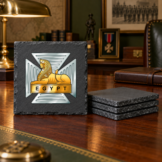 Royal Gloucestershire and Berkshire Regt - Slate Coaster Set | The Crafty Black Dog
