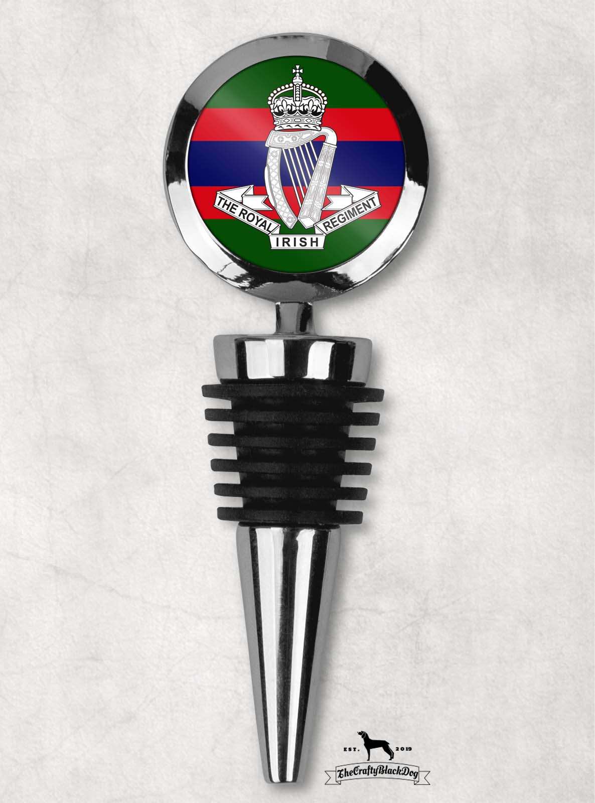 Royal Irish Regiment Crest - Wine Bottle Stopper (New King's Crown)