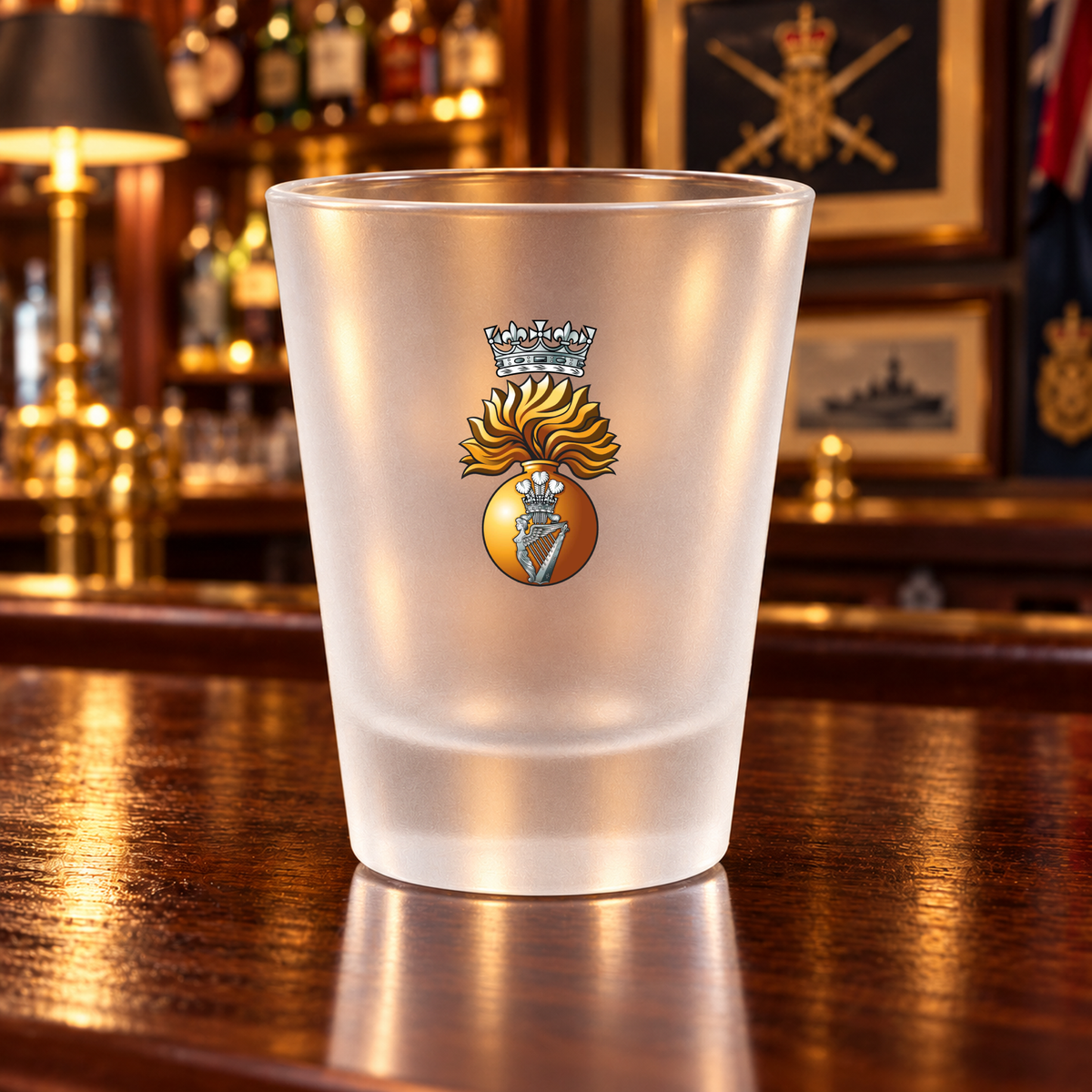 Royal Irish Fusiliers - Shot Glasses | The Crafty Black Dog — Clear_Shot_Glass_Military_Bar_Smart_Object copy