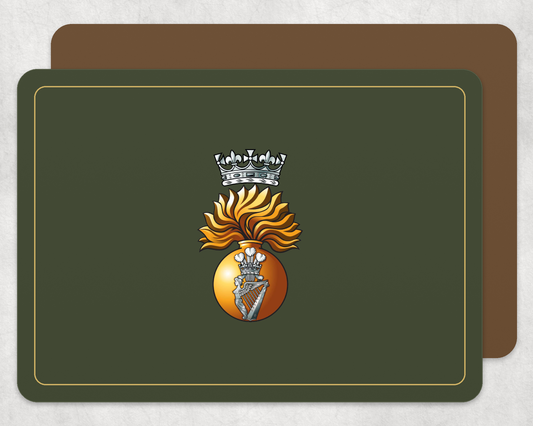 Royal Irish Fusiliers - Placemat â€” Rifle_Green_Gold_Hardback_Placemat copy