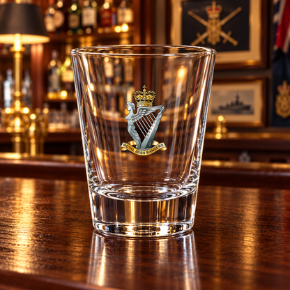 Royal Irish Rangers - Shot Glasses | The Crafty Black Dog — Frosted_Shot_Glass_Military_Bar_Smart_Object copy