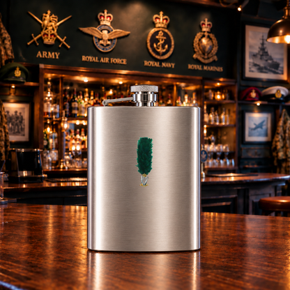 Royal Irish Rangers Hackle - Hip Flask | The Crafty Black Dog â€” Hip_Flask