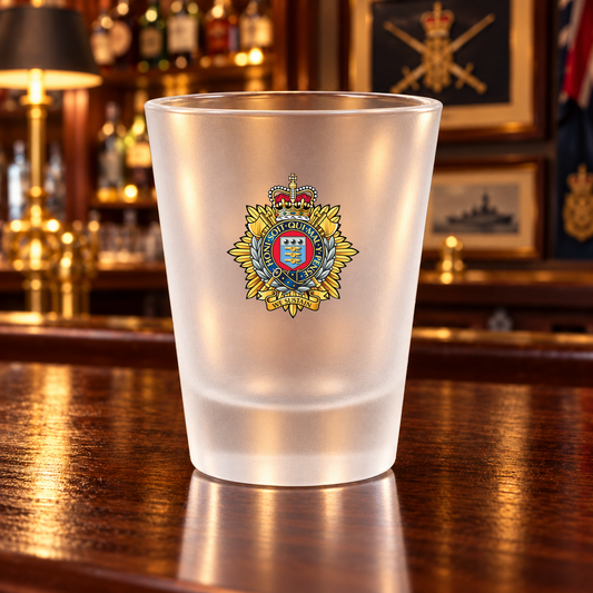 Royal Logistic Corps - Shot Glasses | The Crafty Black Dog — Clear_Shot_Glass_Military_Bar_Smart_Object copy