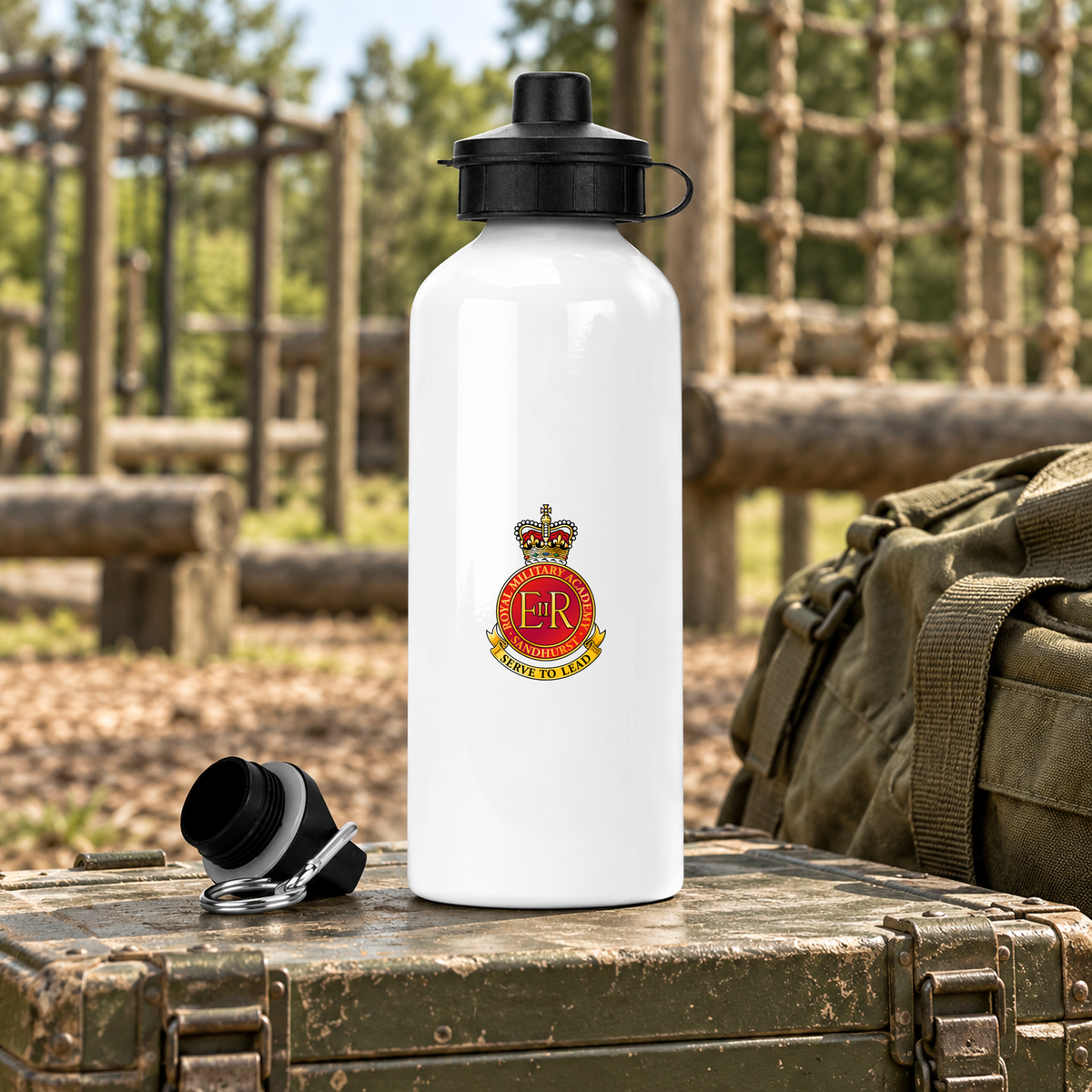 Royal Military Academy Sandhurst - Water Bottle | The Crafty Black Dog â€” 20oz_Water_Bottle_Military_Fitness_Smart_Object copy