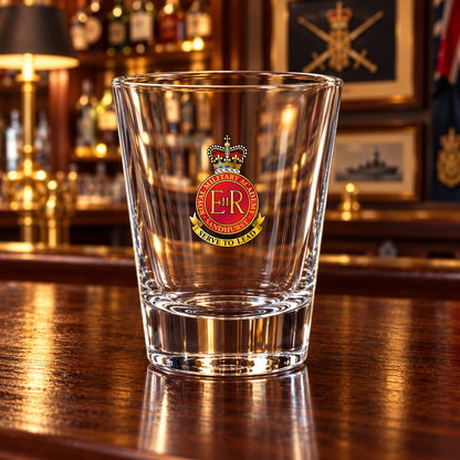 Royal Military Academy Sandhurst - Shot Glasses | The Crafty Black Dog — Frosted_Shot_Glass_Military_Bar_Smart_Object copy