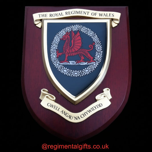 The Royal Regiment of Wales (RRW) - Wall Shield Plaque | MOD Licensed Seller