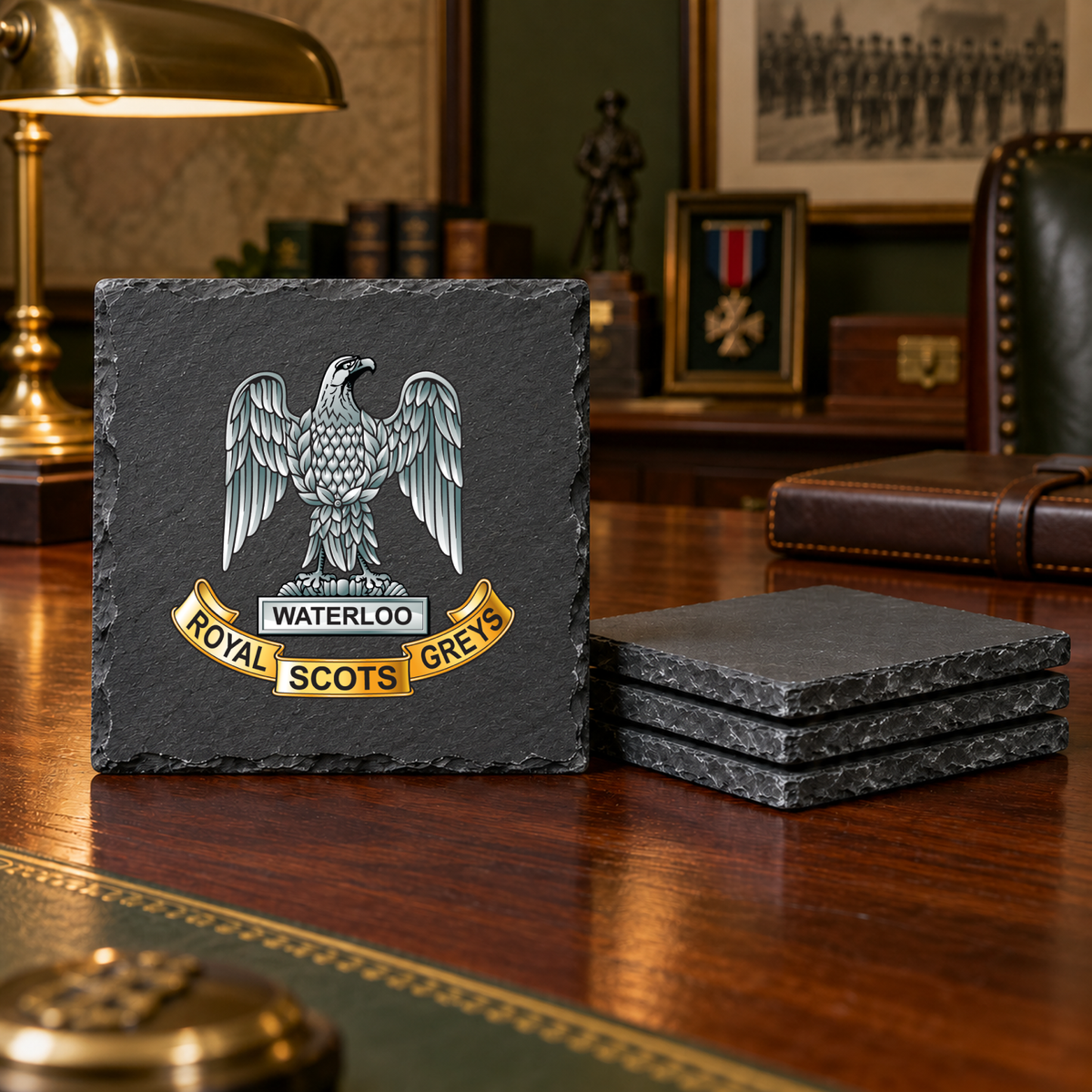 Royal Scots Greys - Slate Coaster Set | The Crafty Black Dog