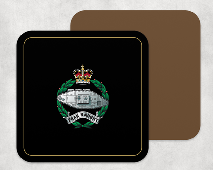 Royal Tank Regiment - Placemat | The Crafty Black Dog — Black_Gold_Hardback_Coaster copy