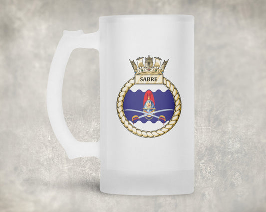 HMS Sabre - Frosted Stein/Tankard/Beer Mug - Frosted Stein/Tankard/Beer Mug