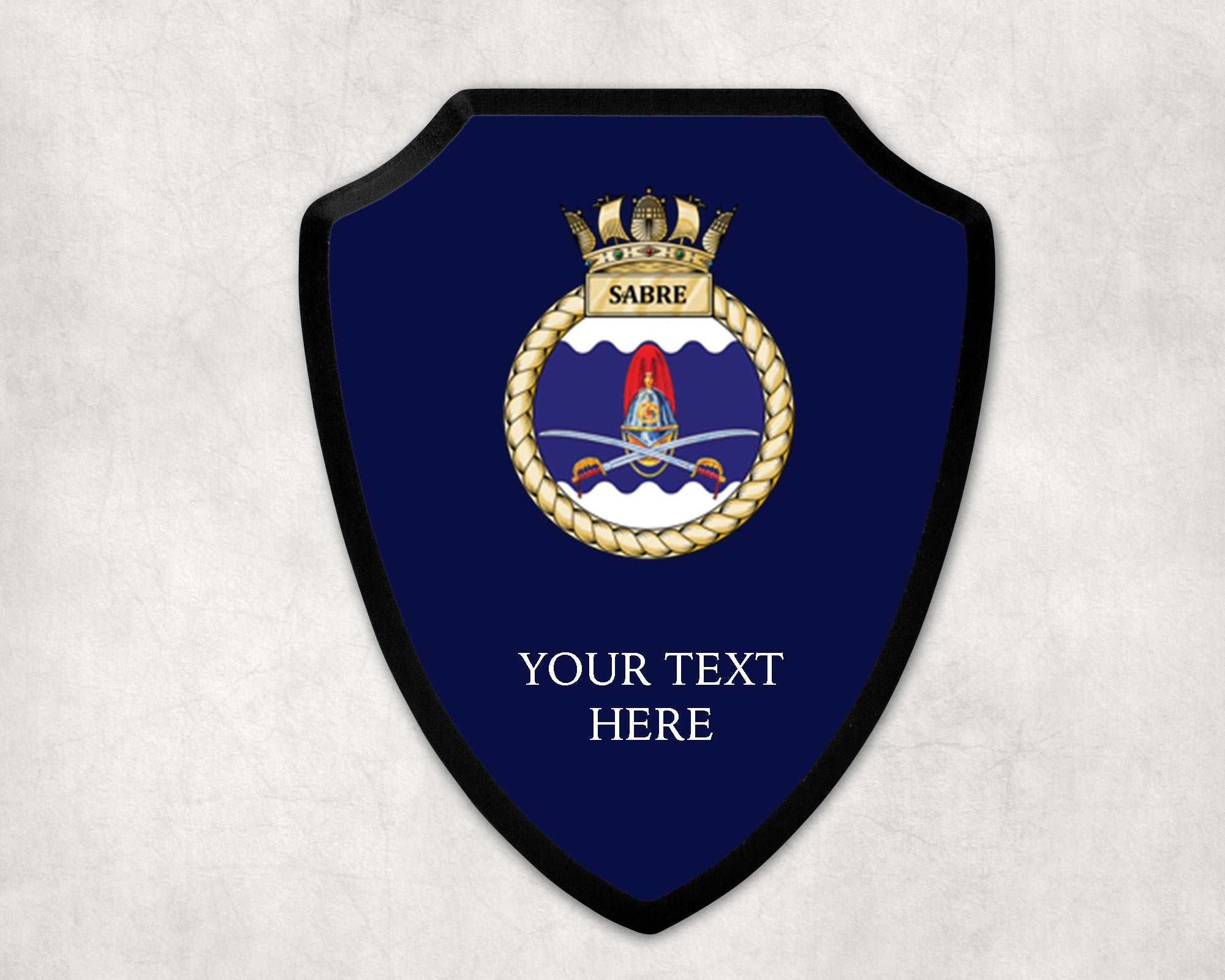 HMS Sabre - Royal Navy Printed Wall Shield – The Crafty Black Dog