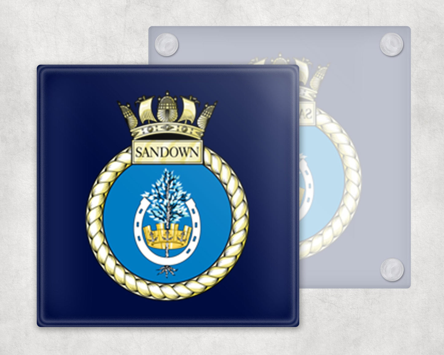 HMS Sandown - Glass Coaster