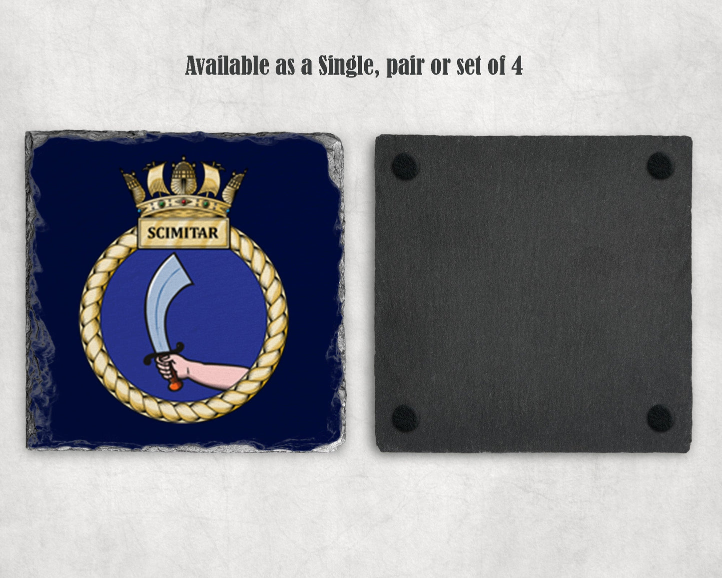 HMS Scimitar - Slate Coaster