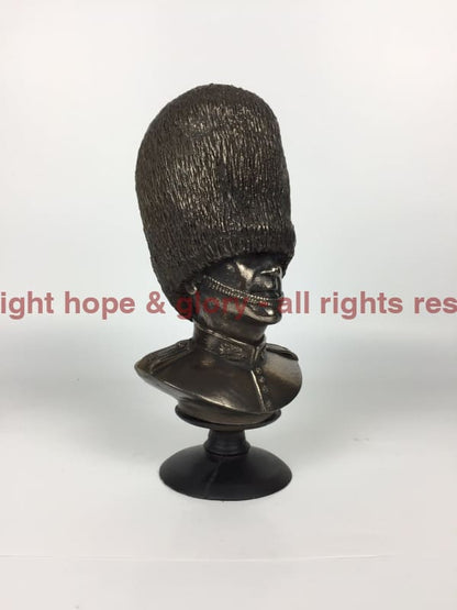 Scots Guards Bust Cold Cast Bronze Military Statue Sculpture