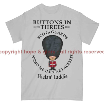 Scots Guards Buttons In Three's Military Printed T-Shirt